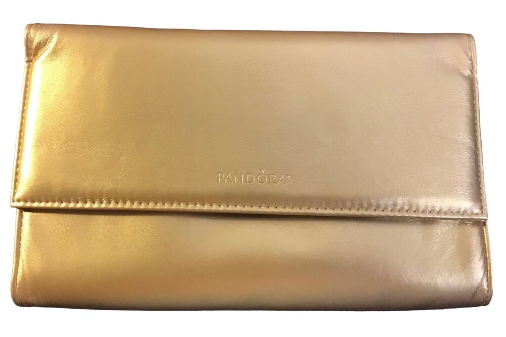 Pandora Faux Leather Gold Clutch